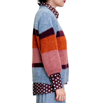 Niu - Maglia Over Righe Sora