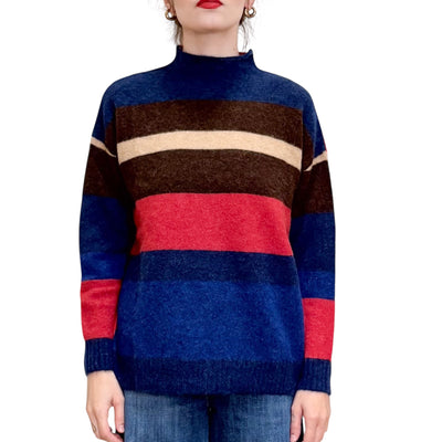Quilisia - Maglia Lupetto Righe Multicolor