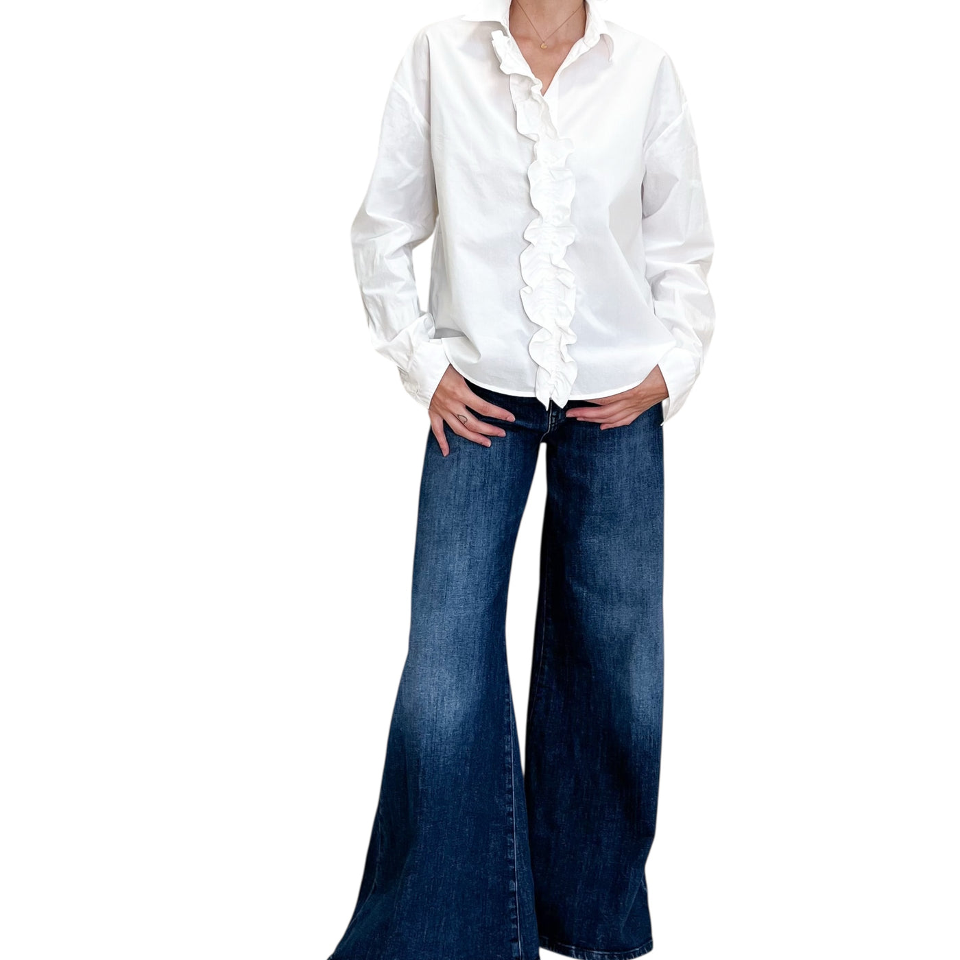 Cigala’s - Jeans Palazzo Denim Lavaggio Medio