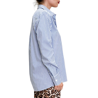 Robert Friedman - Camicia Andrea Righe Azzurra e Bianca