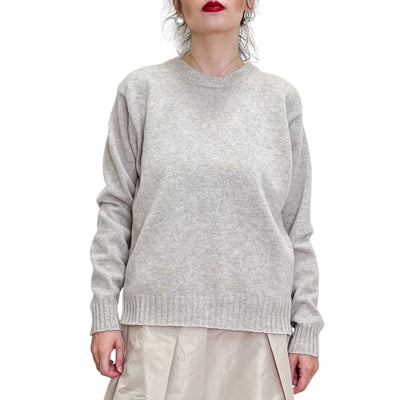 Floor - Maglia con Inserto in Taffetas Sesamo