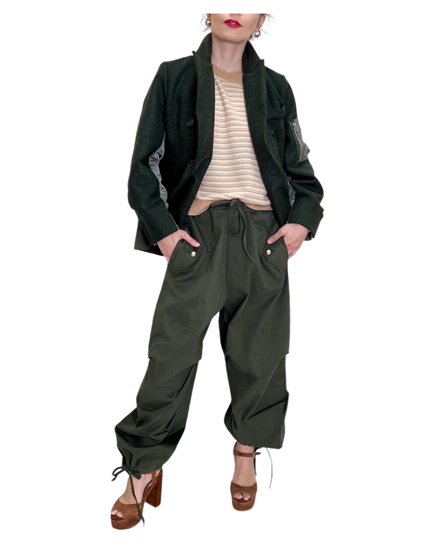 Front Street - Giacca Bomber Doppiopetto Military