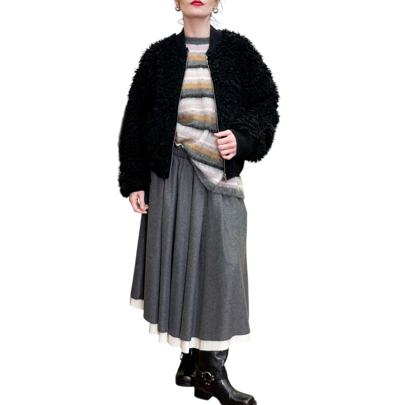 Phisique du Role - Bomber Ecopelliccia Reversibile Black