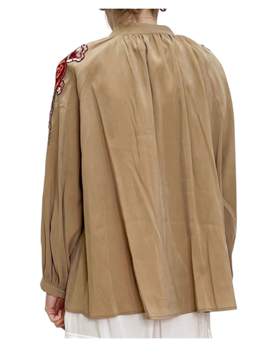 SV Boutique - Camicia con Applicazioni Nocciola