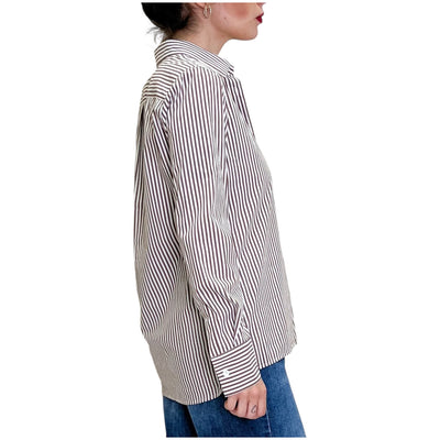 Robert Friedman - Camicia Andrea Riga Bianca e Moro