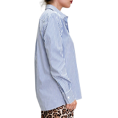Robert Friedman - Camicia Andrea Righe Azzurra e Bianca