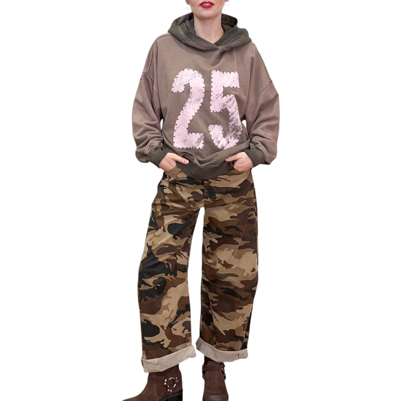 Souvenir - Felpa Con Cappuccio Gianduia