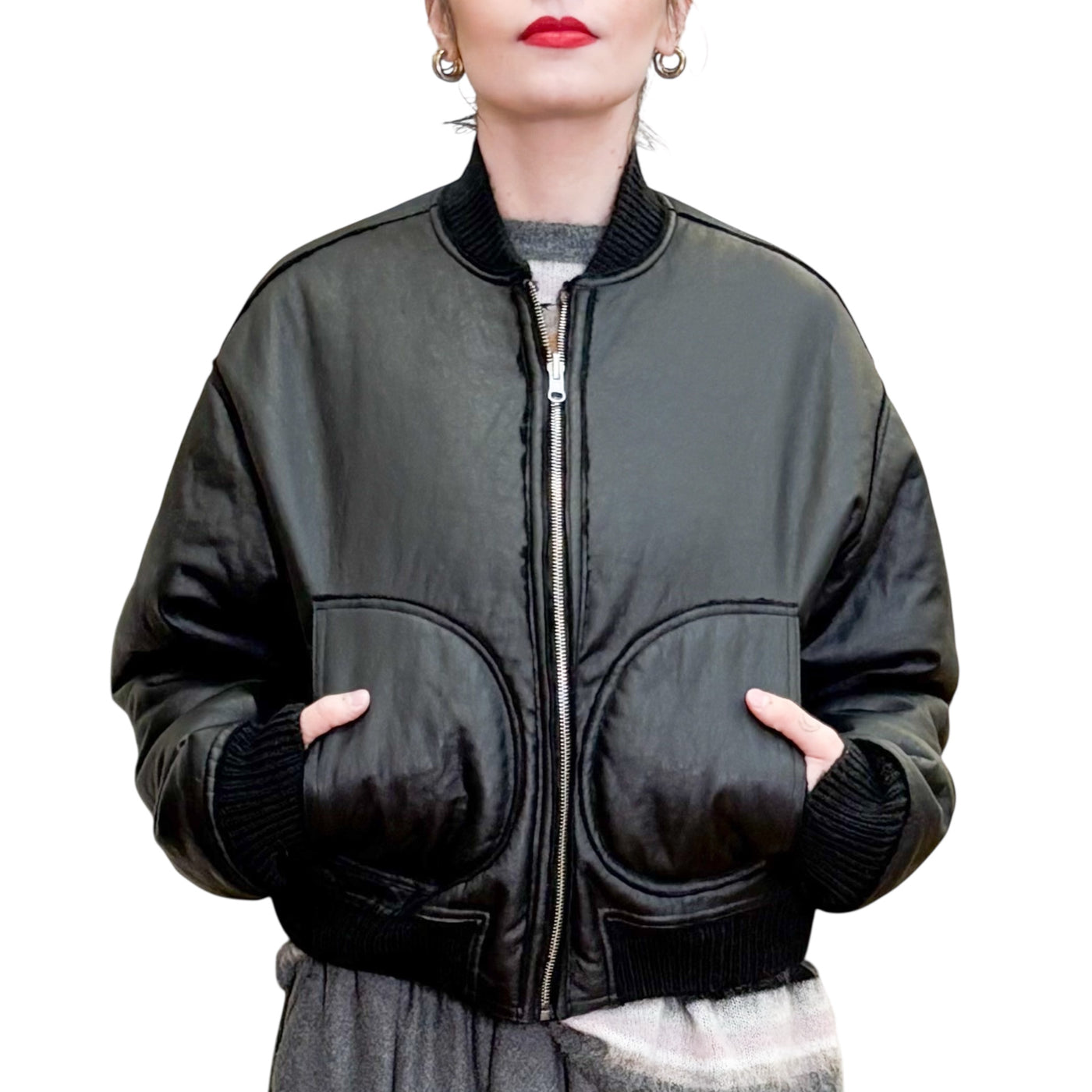 Phisique du Role - Bomber Ecopelliccia Reversibile Black