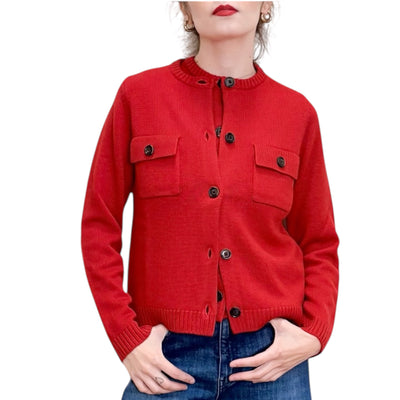 Quilisia - Cardigan con Taschine Geranio