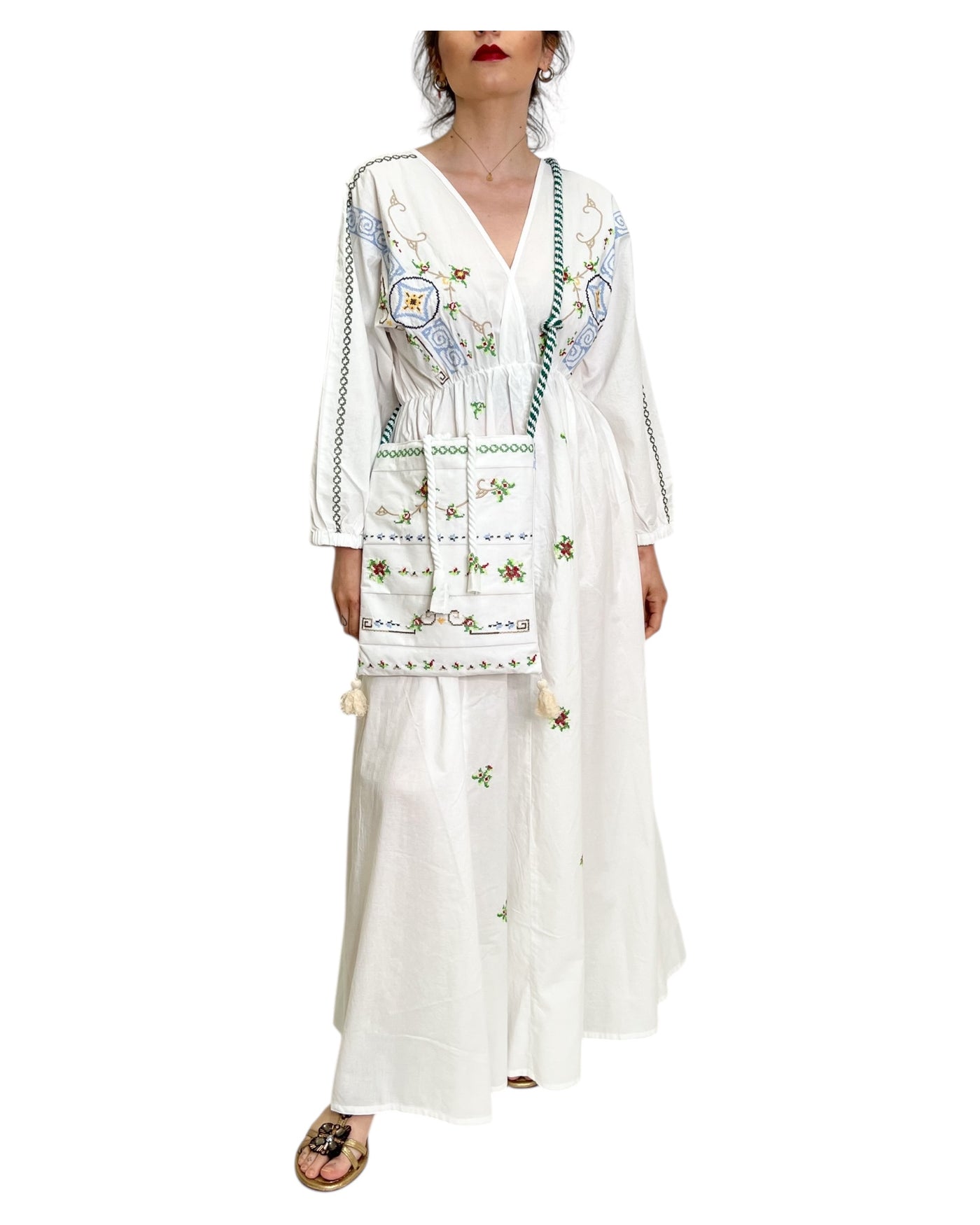 Hod Paris - Abito Lungo con Ricami Crochet