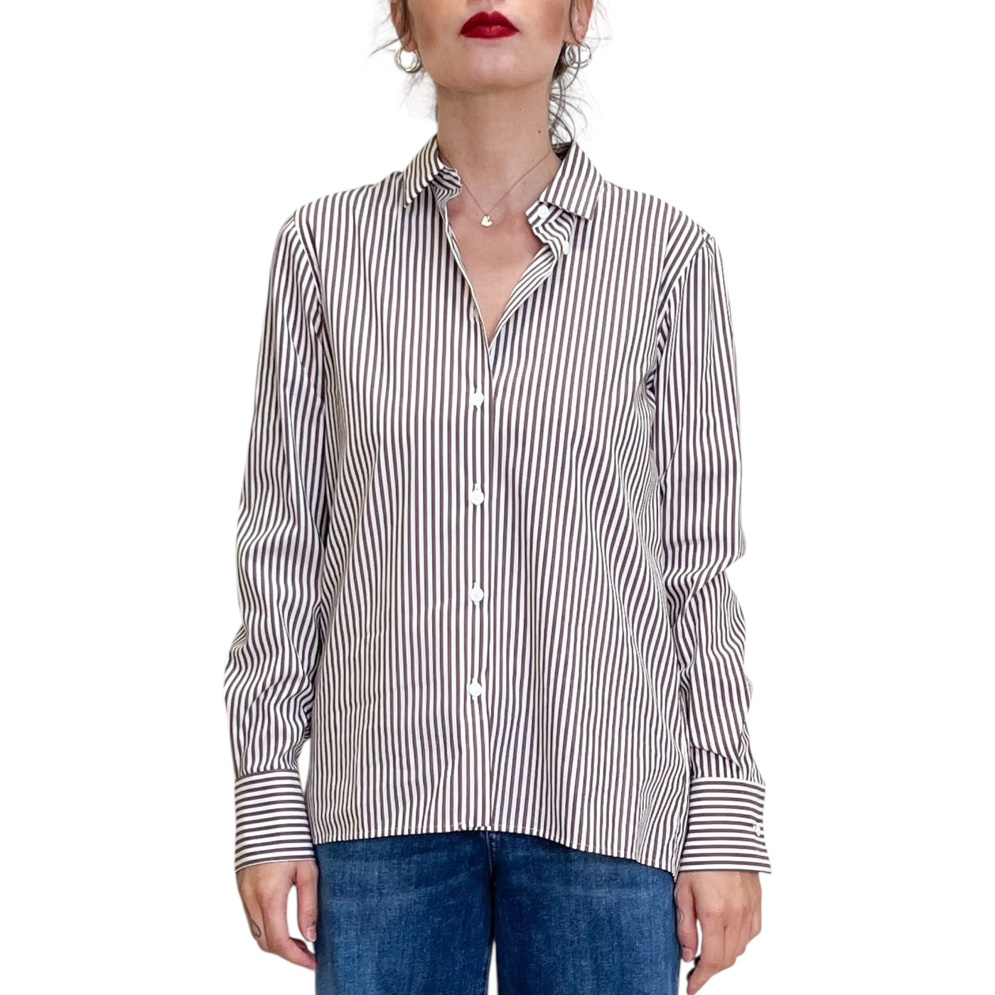 Robert Friedman - Camicia Andrea Riga Bianca e Moro