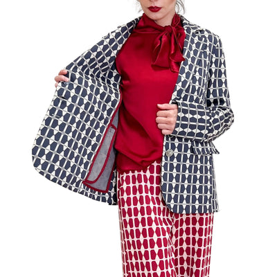 Maliparmi - Giacca Geometric Print Grigio
