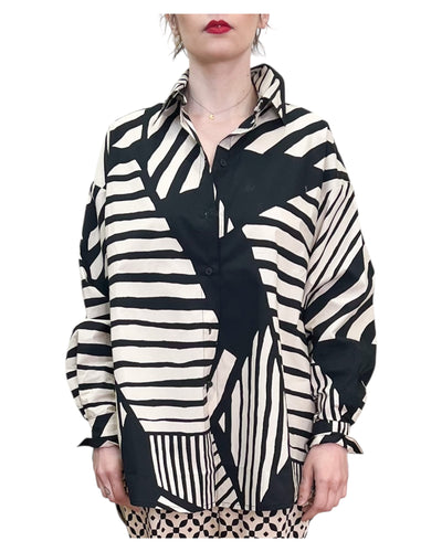 Alpha Studio - Camicia Over Maxi Stampa
