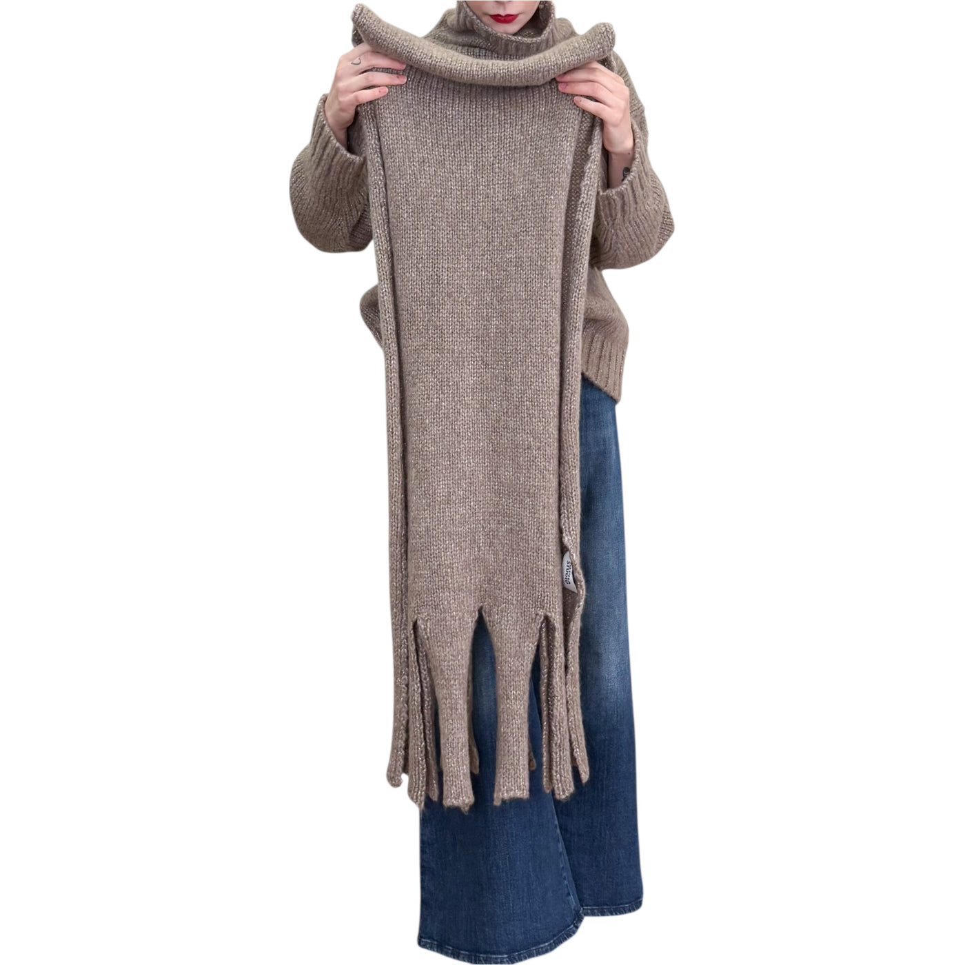 Alpha Studio - Maxi Sciarpa Soft Greige