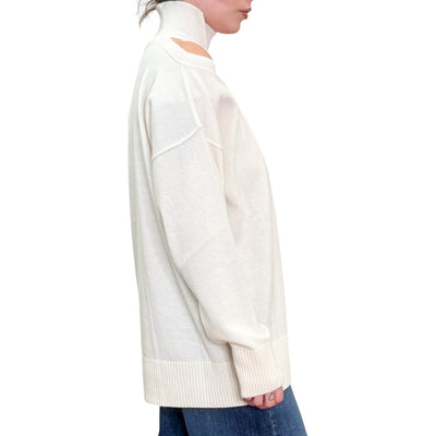 Alpha Studio - Maglia collo Alto con Apertura Latte