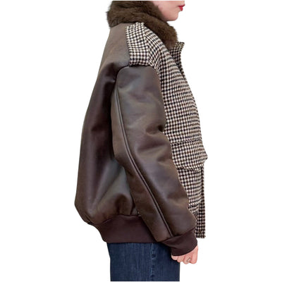 Souvenir - Bomber in Panno Check ed Ecomontone