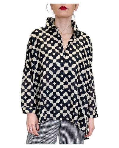Niu - Camicia Rettangolo Pedra