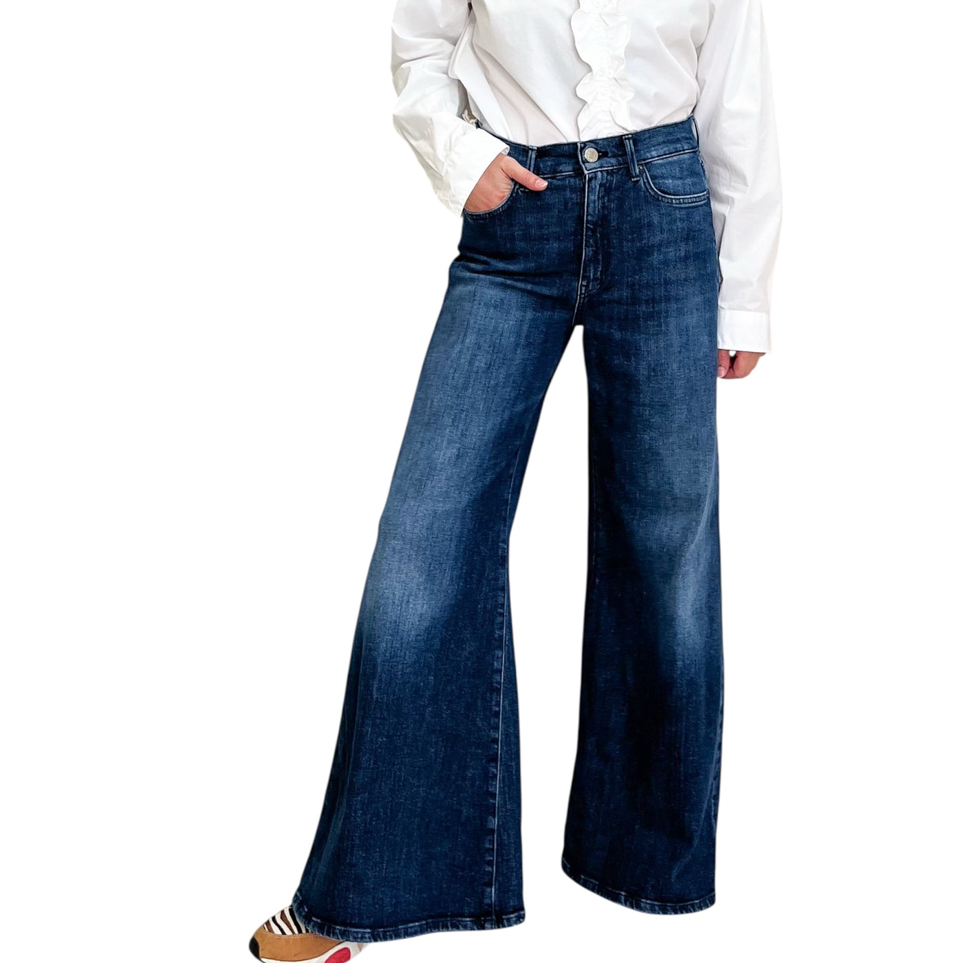 Cigala’s - Jeans Palazzo Denim Lavaggio Medio
