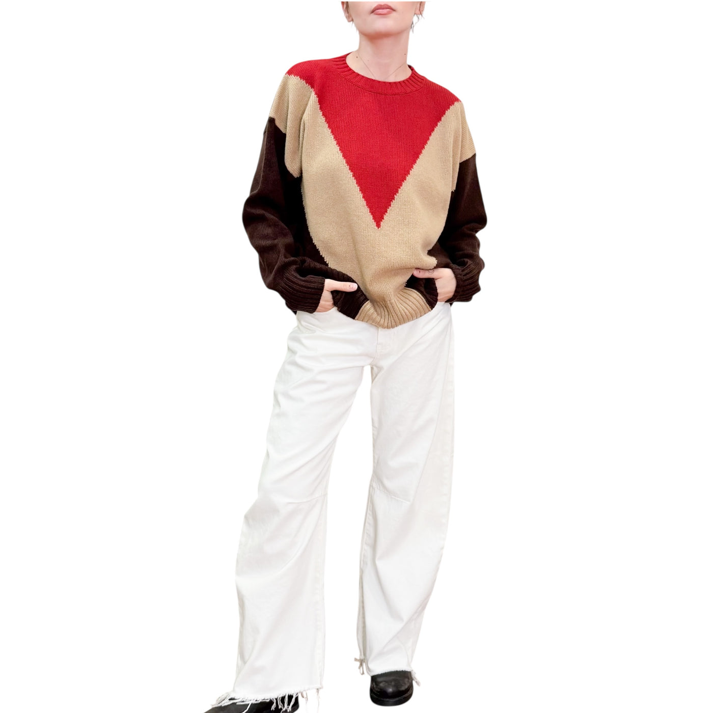 Jucca - Maglia Girocollo con Inserti Cocoa