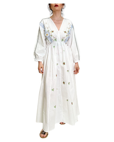 Hod Paris - Abito Lungo con Ricami Crochet