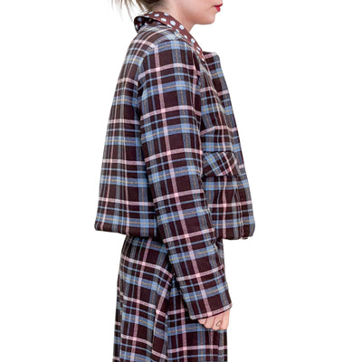 Niu - Bolero Imbottito Check Camelia