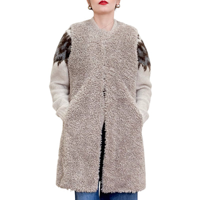 SVBoutique - Gilet Lungo Reversibile Light Grey