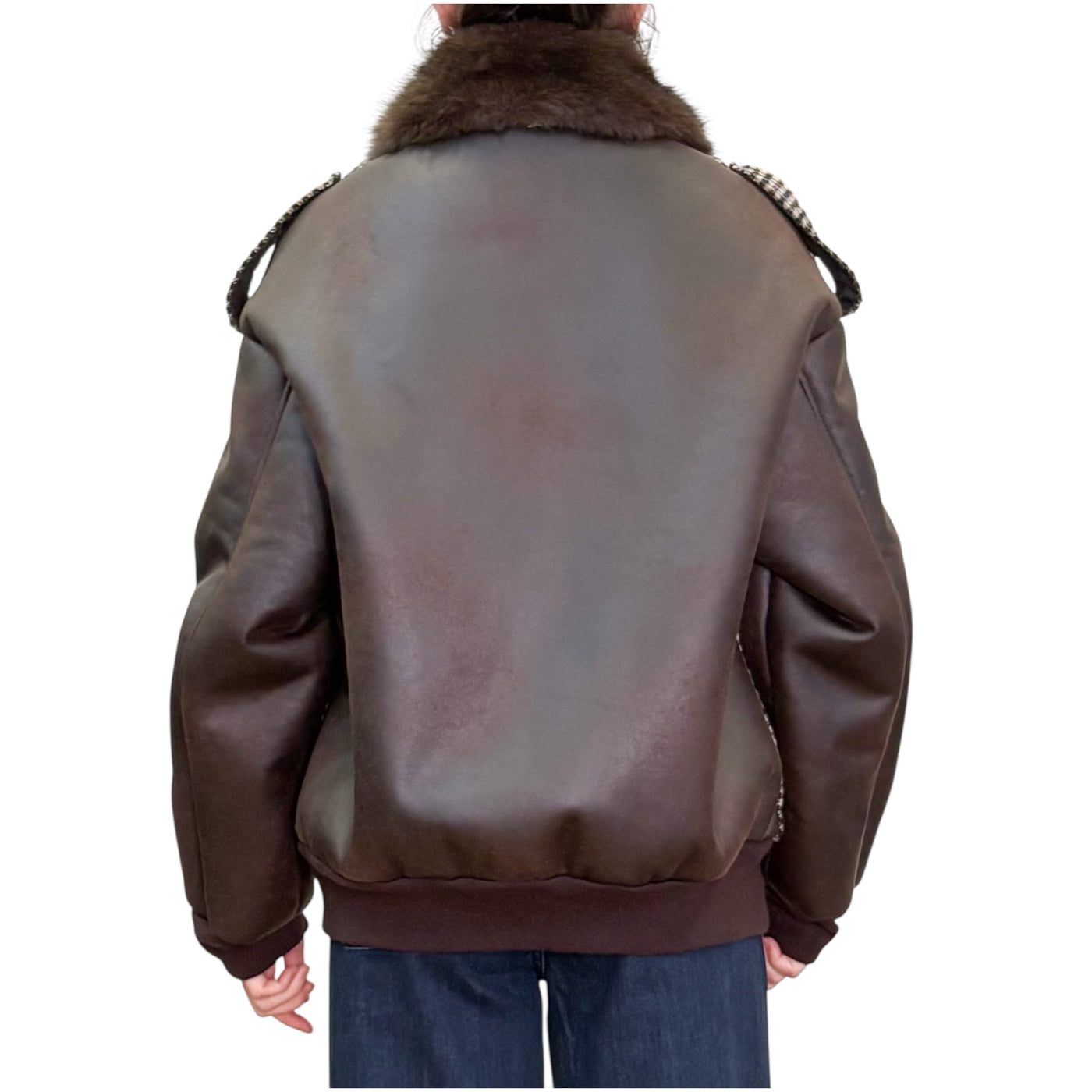 Souvenir - Bomber in Panno Check ed Ecomontone