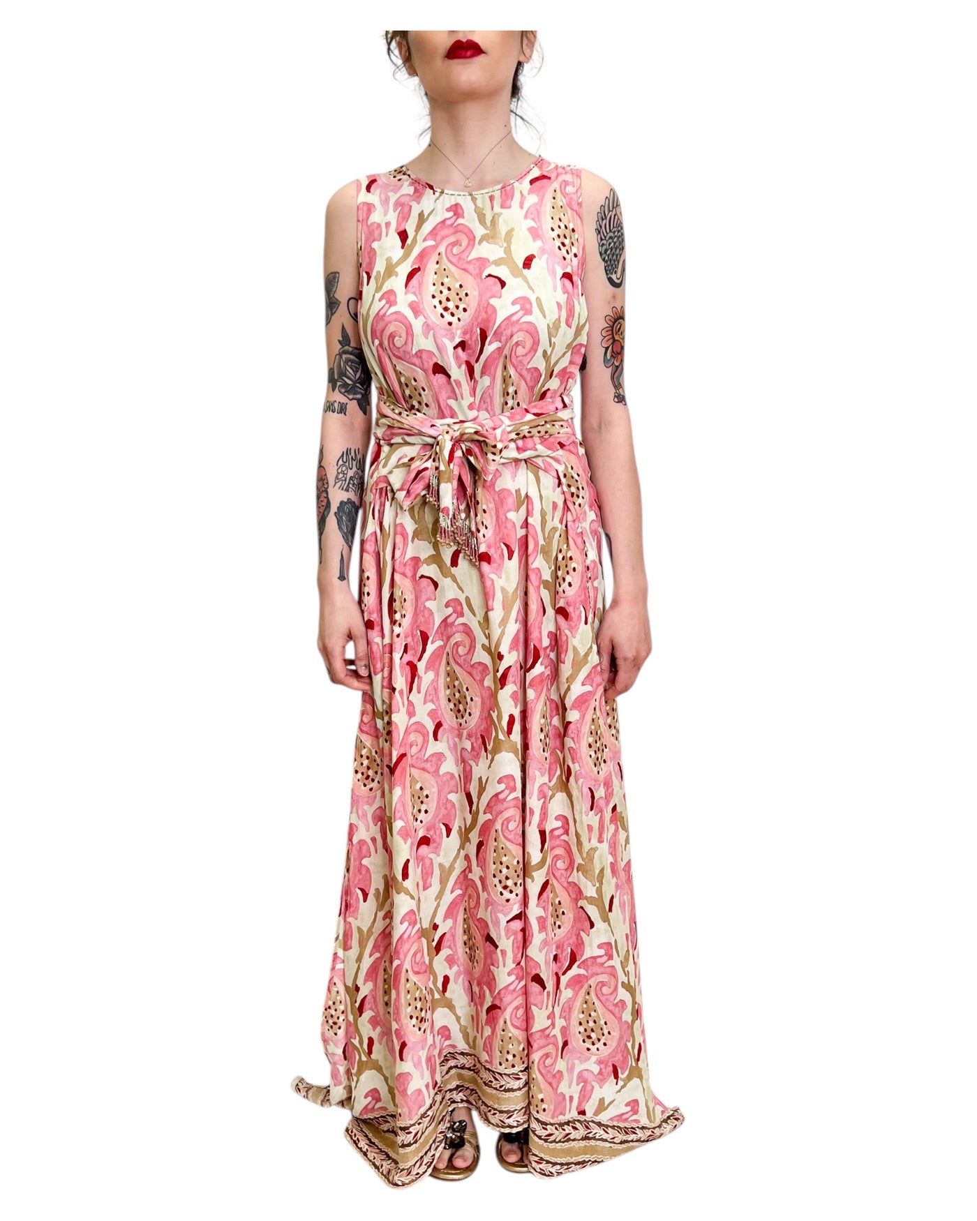Maliparmi - Abito con Fusciacca Mirtle Paisley