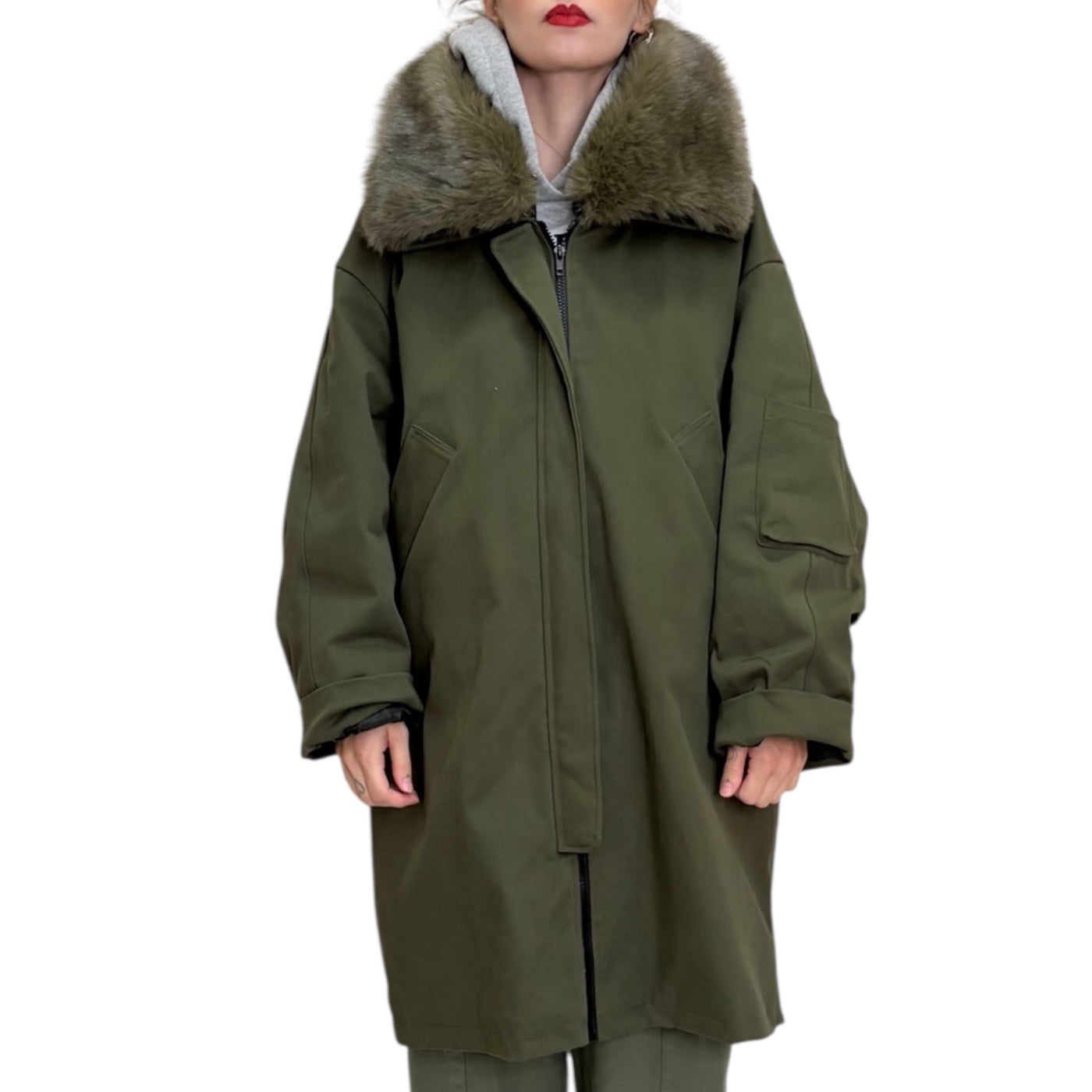 SVBoutique - Parka Verde Militare