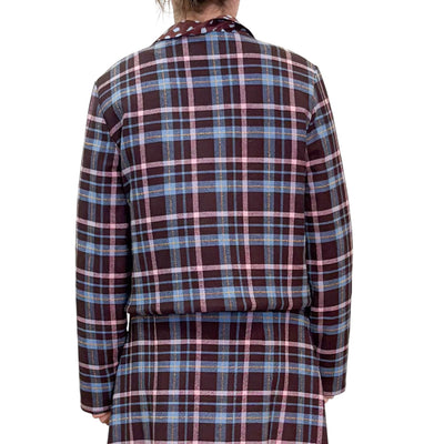 Niu - Bolero Imbottito Check Camelia