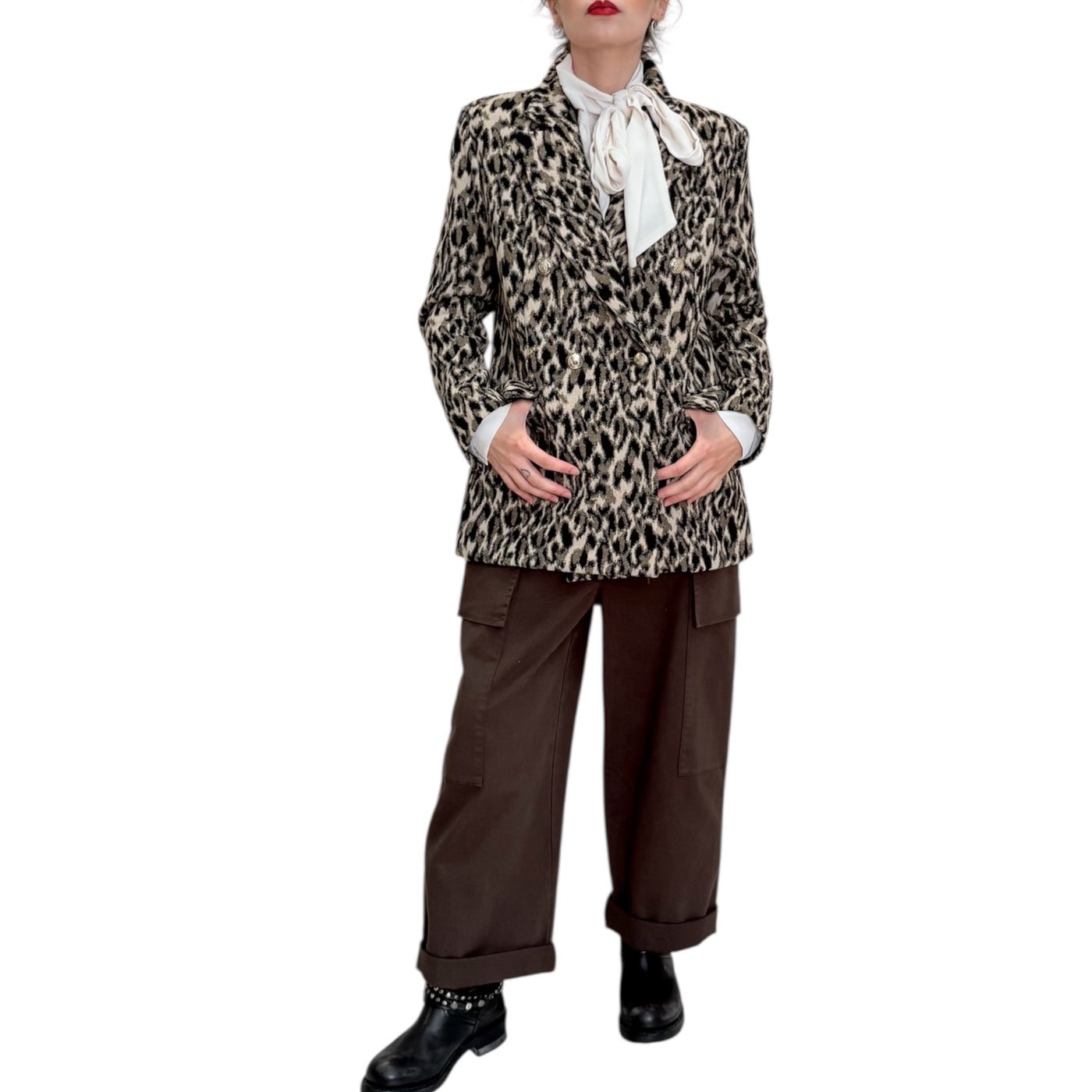 SVBoutique - Giacca Doppiopetto Jacquard Leo