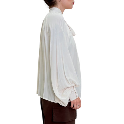 SVBoutique - Camicia con Fiocco Latte