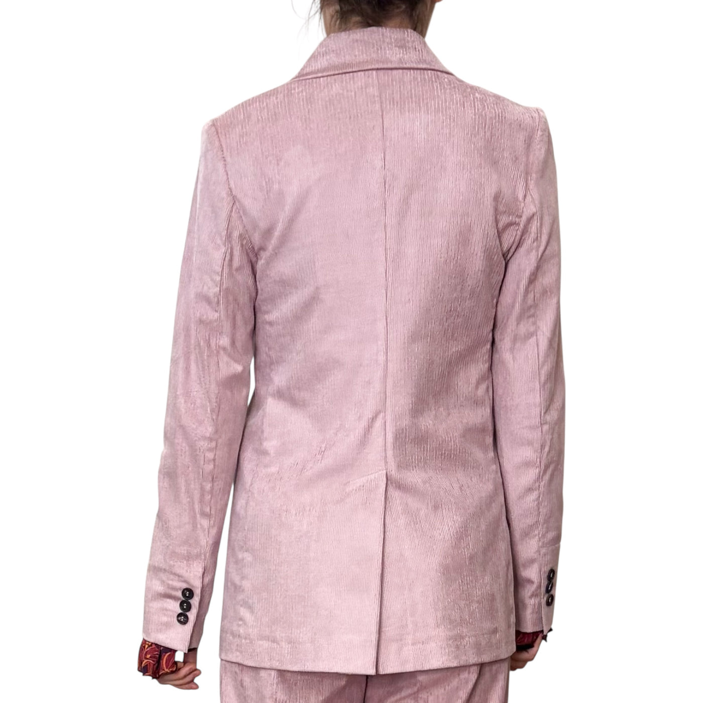 Good Match - Giacca Doppiopetto Velluto Millerighe Light Pink