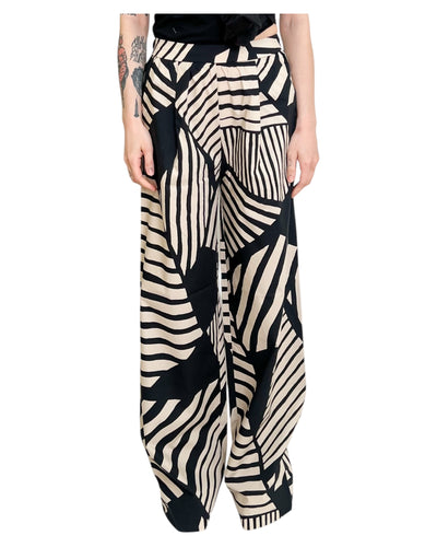 Alpha Studio - Pantaloni Larghi Maxi Stampa