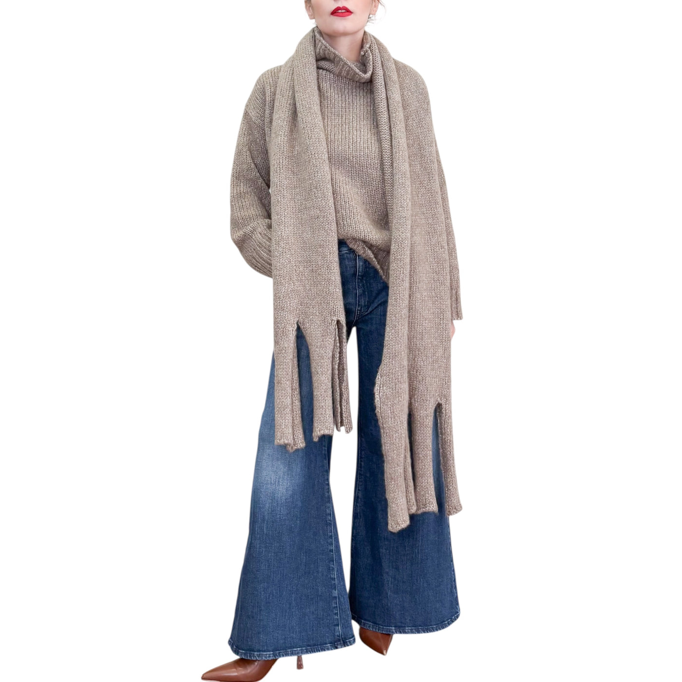 Alpha Studio - Maxi Sciarpa Soft Greige