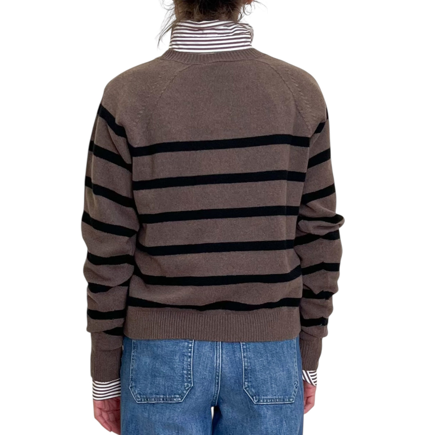 Jucca - Maglia Girocollo a Righe Noisette