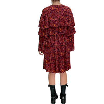 Maliparmi - Abito Balze Lily’s Fantasia Bordeaux