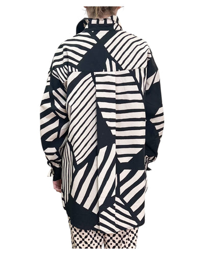 Alpha Studio - Camicia Over Maxi Stampa