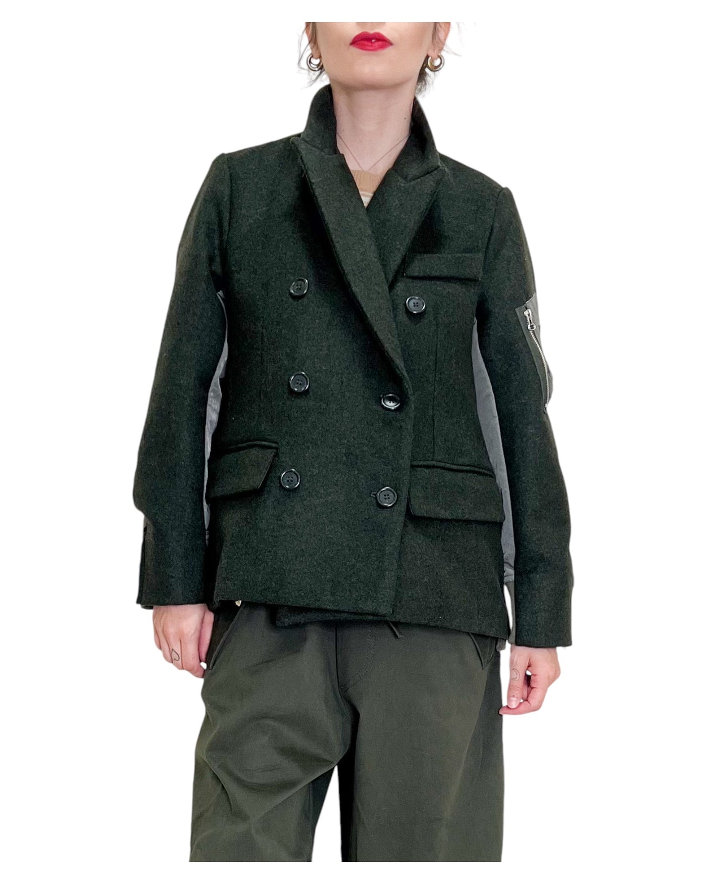 Front Street - Giacca Bomber Doppiopetto Military