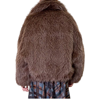 SVBoutique - Bomber Ecopelliccia  Moro