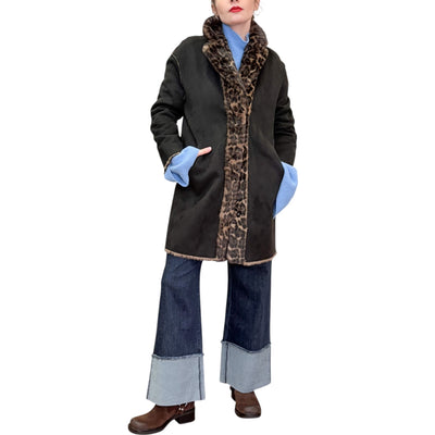 SVBoutique - Cappottino Reversibile in Ecopelliccia Leo