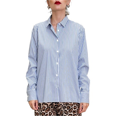 Robert Friedman - Camicia Andrea Righe Azzurra e Bianca