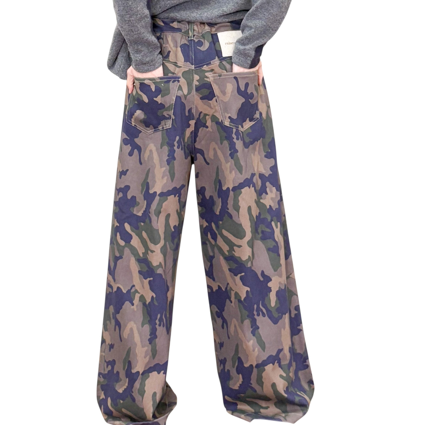 Front Street - Pantaloni Palazzo Camu con Ricami