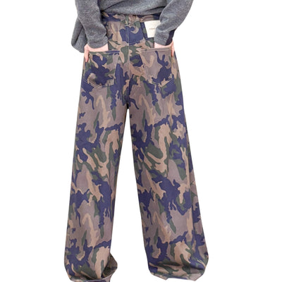 Front Street - Pantaloni Palazzo Camu con Ricami