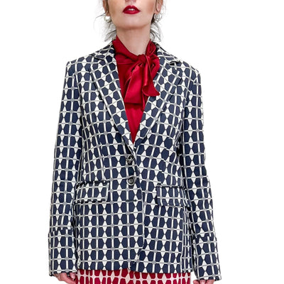 Maliparmi - Giacca Geometric Print Grigio