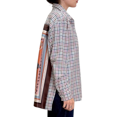 Robert Friedman - Camicia Sophie Check con Stampa Foulard