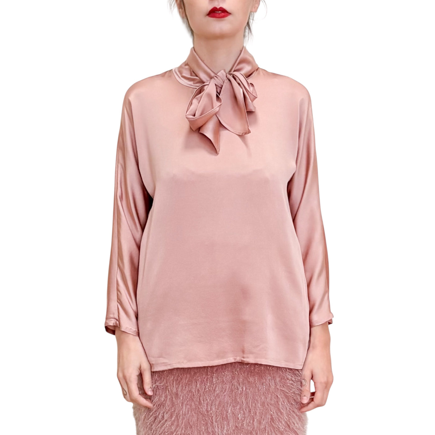 Jucca - Camicia con Fiocco Rosa Tulle