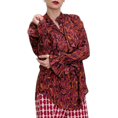 Maliparmi - Camicia con Rouges Lily’s Fantasia Bordeaux