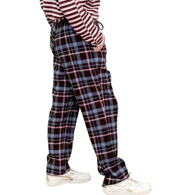 Niu - Pantaloni Easy Check Camelia