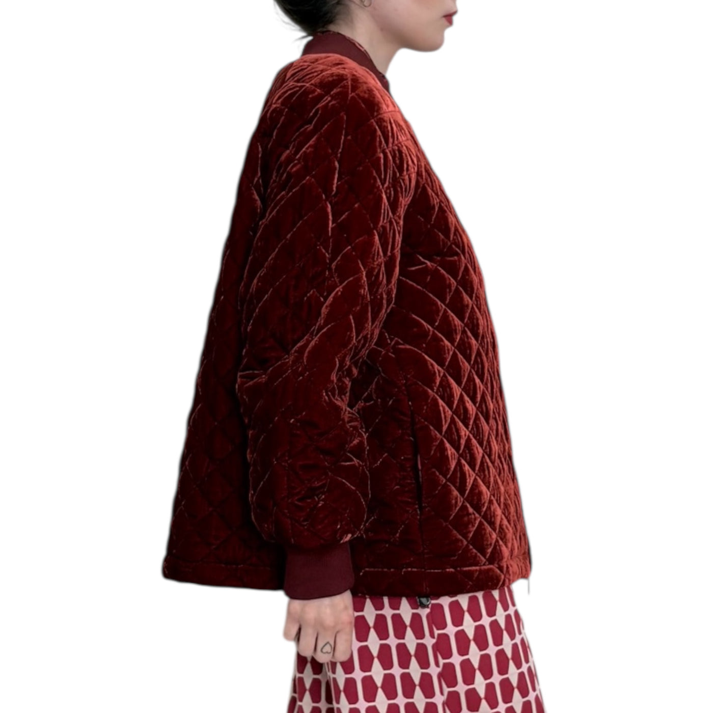 Maliparmi - Bomber Trapuntato Sweet Velvet Rubino